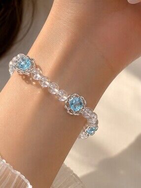Handmade Glass & Acrylic Beaded Bracelet